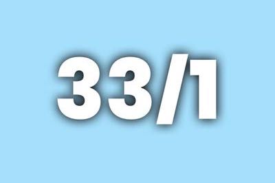 33-to-1 odds