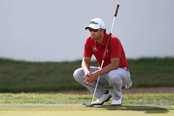 Golfer Adam Scott Waiting to Take Shot