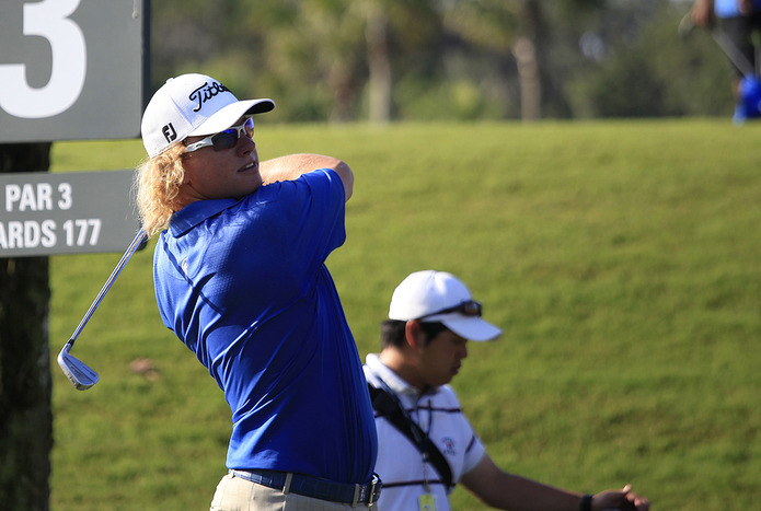 Golfer Charley Hoffman Taking Golf Shot