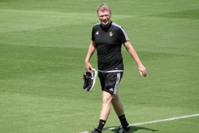 David Moyes During Training for Real Sociedad