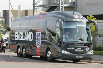 England Football Team Bus