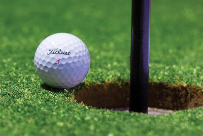Golf Ball on the Edge of a Hole