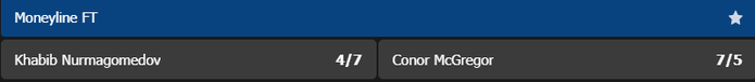 Khabib Versus McGregor MMA Betting Odds October 2018