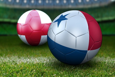 Panama and England Football Flags