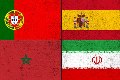 World Cup Group B Flag Collage