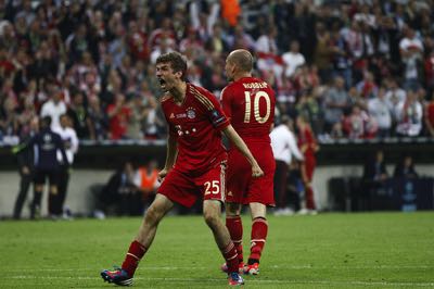 Bayern Munich celebrating win