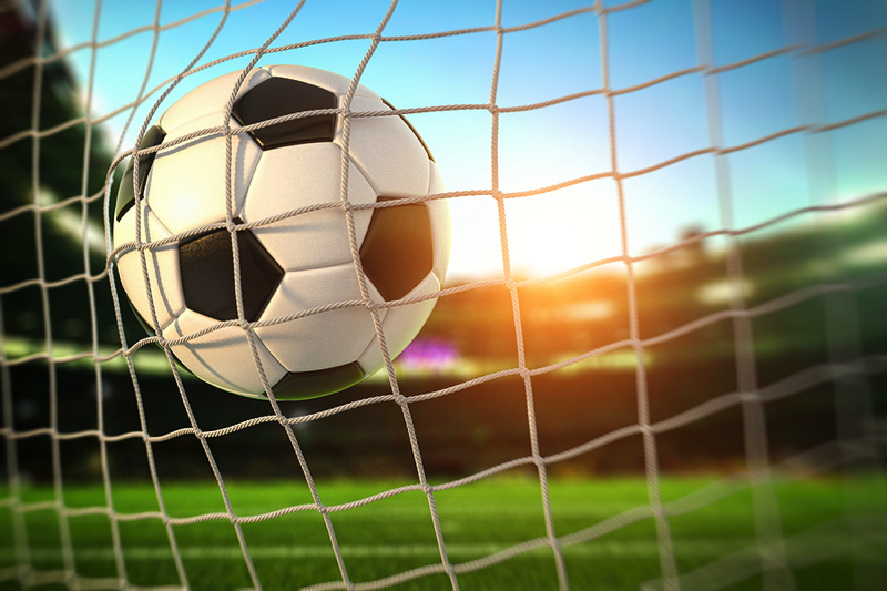 Football in net