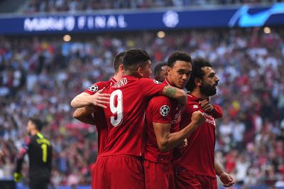 Liverpool celebrating