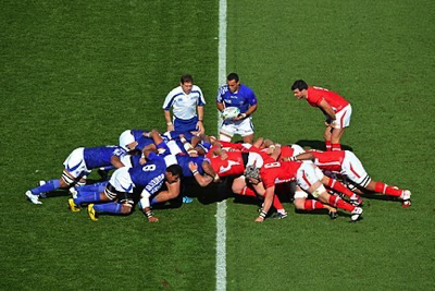 Rugby scrum