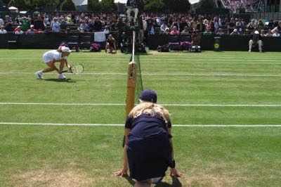 Wimbledon action shot